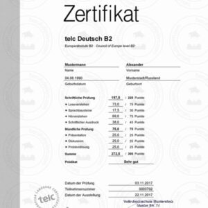 TELC-Deutschzertifikate online kaufen
